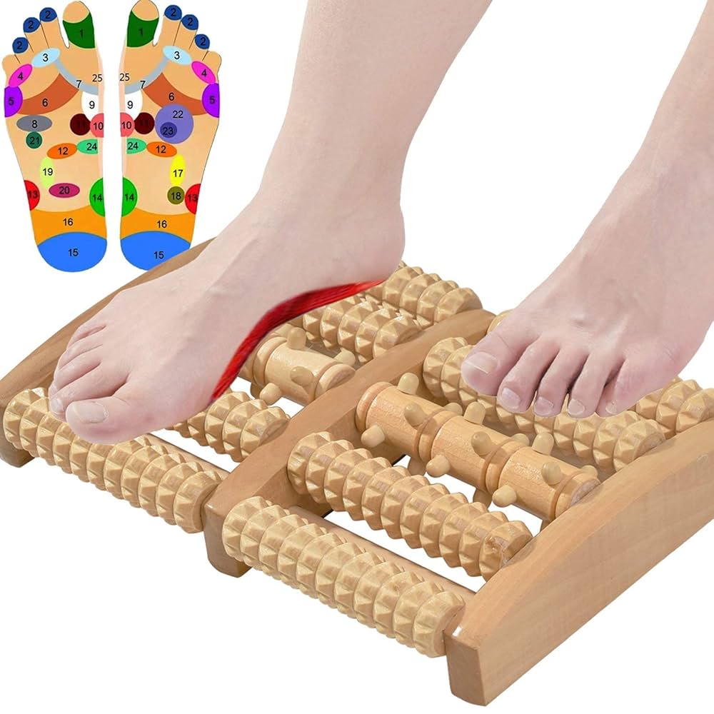 Wooden Foot Roller Wood Care Massage Reflexology Muscle Relax Relief Massager Spa Gift Anti Cellulite Foot Massager Care Tools