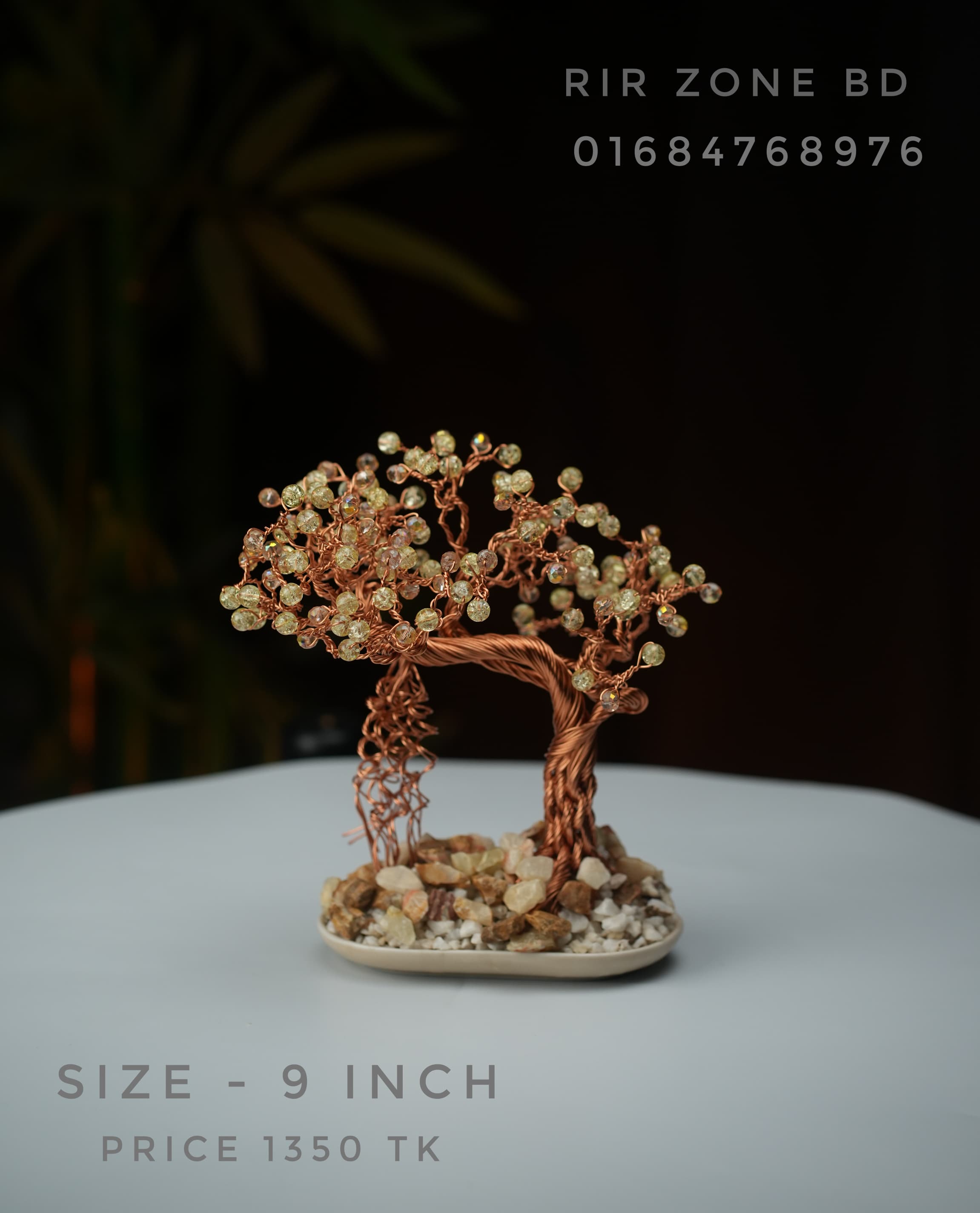 Handmade tree made of copper wire (9 inch)
