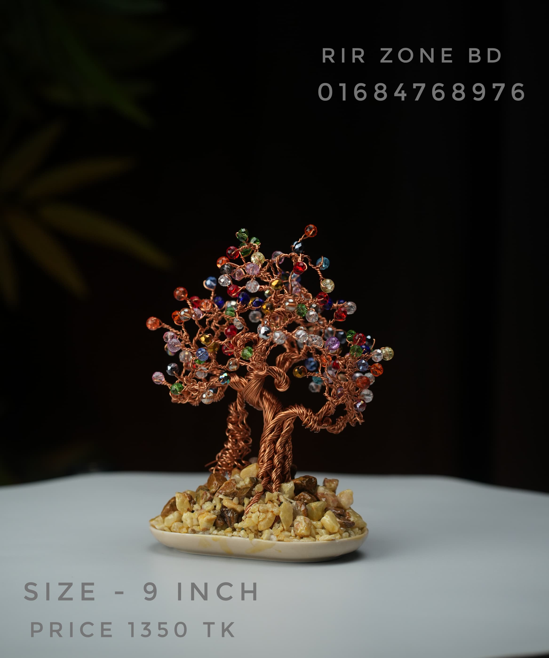 Handmade tree made of copper wire (9 inch)