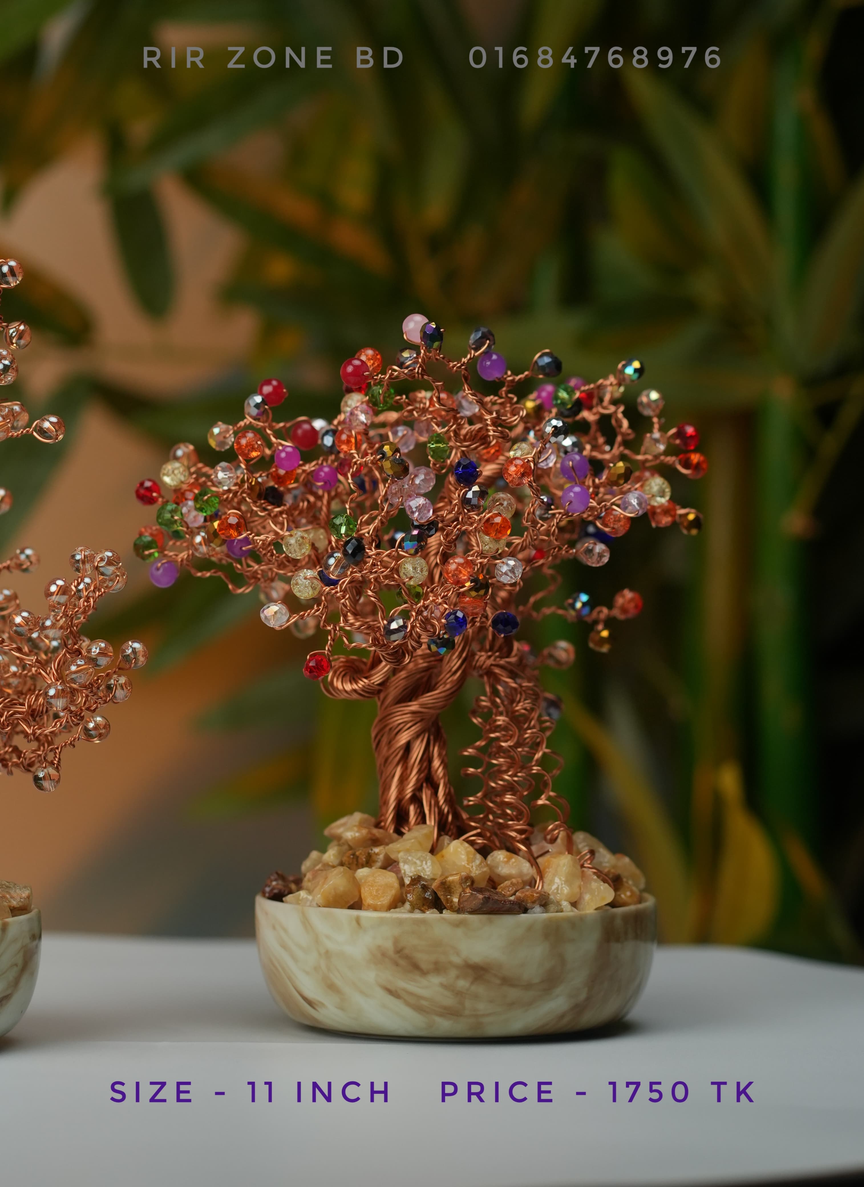 Handmade tree made of copper wire (11 inch)